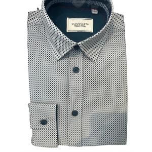 NEW CLOUD CLOTH boy's 4-way stretch long sleeve shirt with circle print in multi